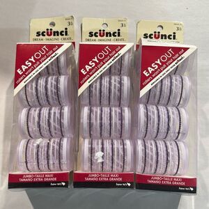 NWT Scunci Easy Out 3 pack 4 each‎ hair Jumbo rollers